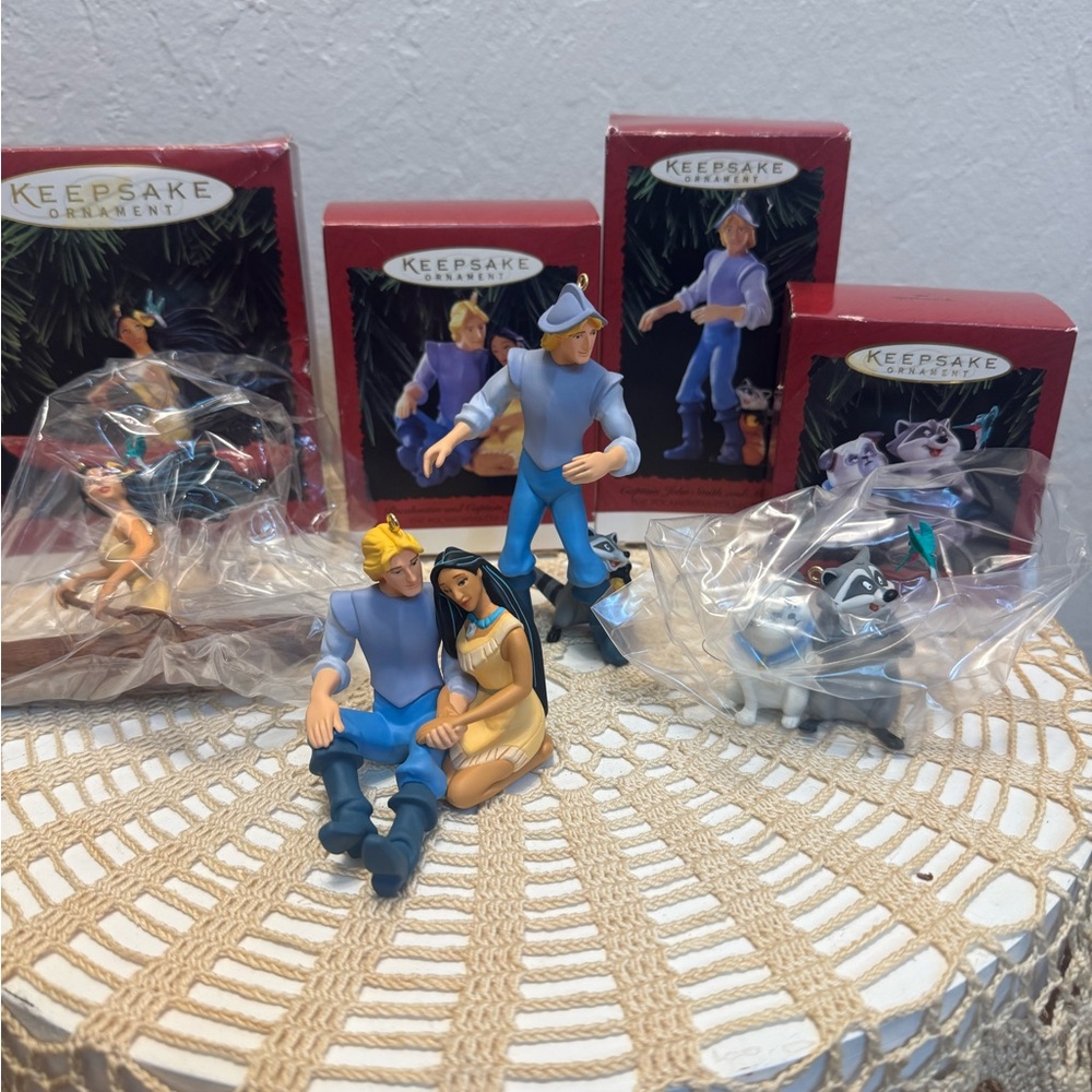 HALLMARK KEEPSAKE LOT OF 4 POCAHONTAS ORNAMENTS BRAND NEW IN BOX